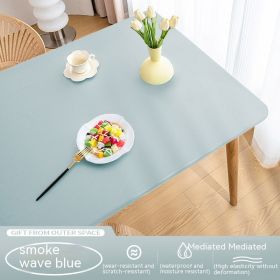 Sheepskin All-inclusive Tablecloth Waterproof And Oil-proof Disposable Anti-scald Tablecloth (Option: Smoke Blue-Suitable For 80X130cm)