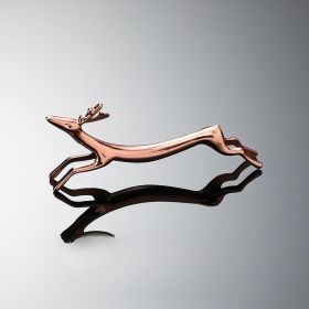 Chopstick Rack Rose Gold Plated Silver Plated Chopstick Rack Pillow Spoon Support (Option: Rose Gold Wild Deer)