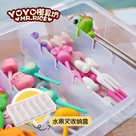 Popular Children's Fruit Cute Bento Fork (Option: Box)