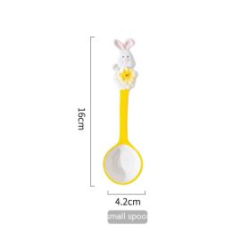 Creative And Cute High Beauty Mug (Option: Yellow Long Spoon-400ml)