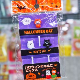 Popular Children's Fruit Cute Bento Fork (Option: Halloween Cat)