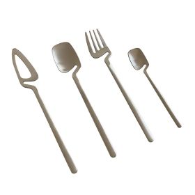 Creative Knife Fork And Spoon Alloy Good Looking Simple Tableware (Option: four knife)