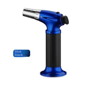 Portable Straight Cigar Flame Gun Welding Gun Barbecue Lighter Igniter Burning Torch Outdoor Moxibustion (Option: 609 Ice Blue)