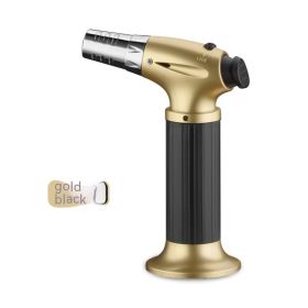 Portable Straight Cigar Flame Gun Welding Gun Barbecue Lighter Igniter Burning Torch Outdoor Moxibustion (Option: 609 Gold)