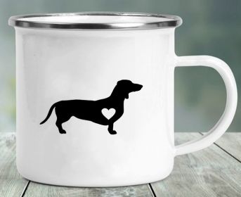 Dachshund Printing Enamelled Cup Mug (Option: C9)