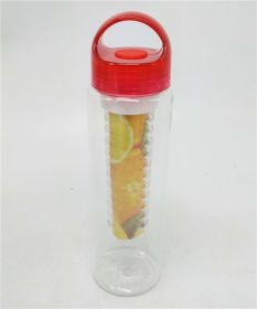 Creative Plastic Water Cup Plastic Sports Fruit Cup (Option: Red-601 To 700ml)