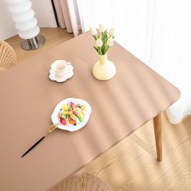 Sheepskin All-inclusive Tablecloth Waterproof And Oil-proof Disposable Anti-scald Tablecloth (Option: Light Coffee Color-Suitable For 70X130cm)